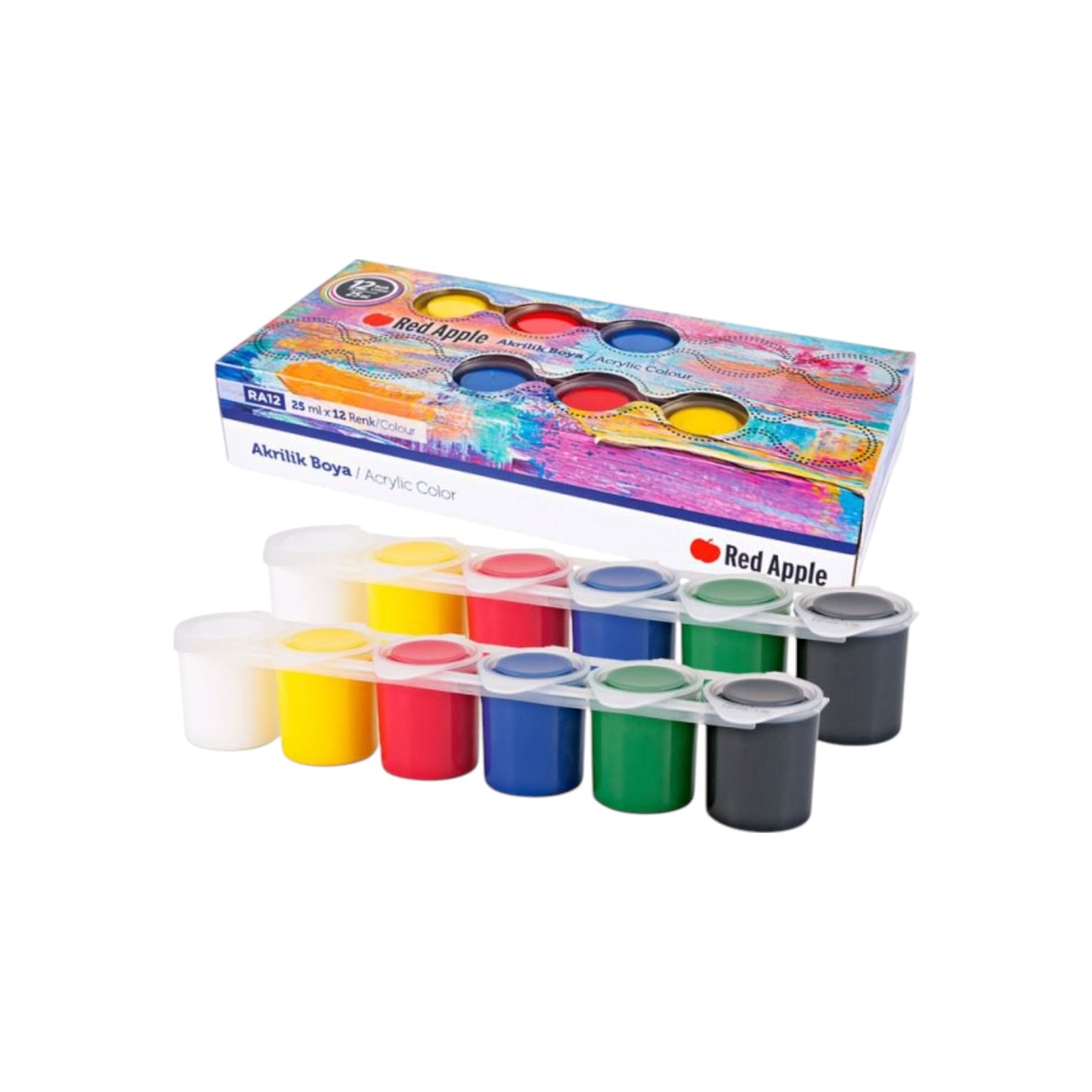 Red Apple Acrylic Paint (25m) 12  Colors