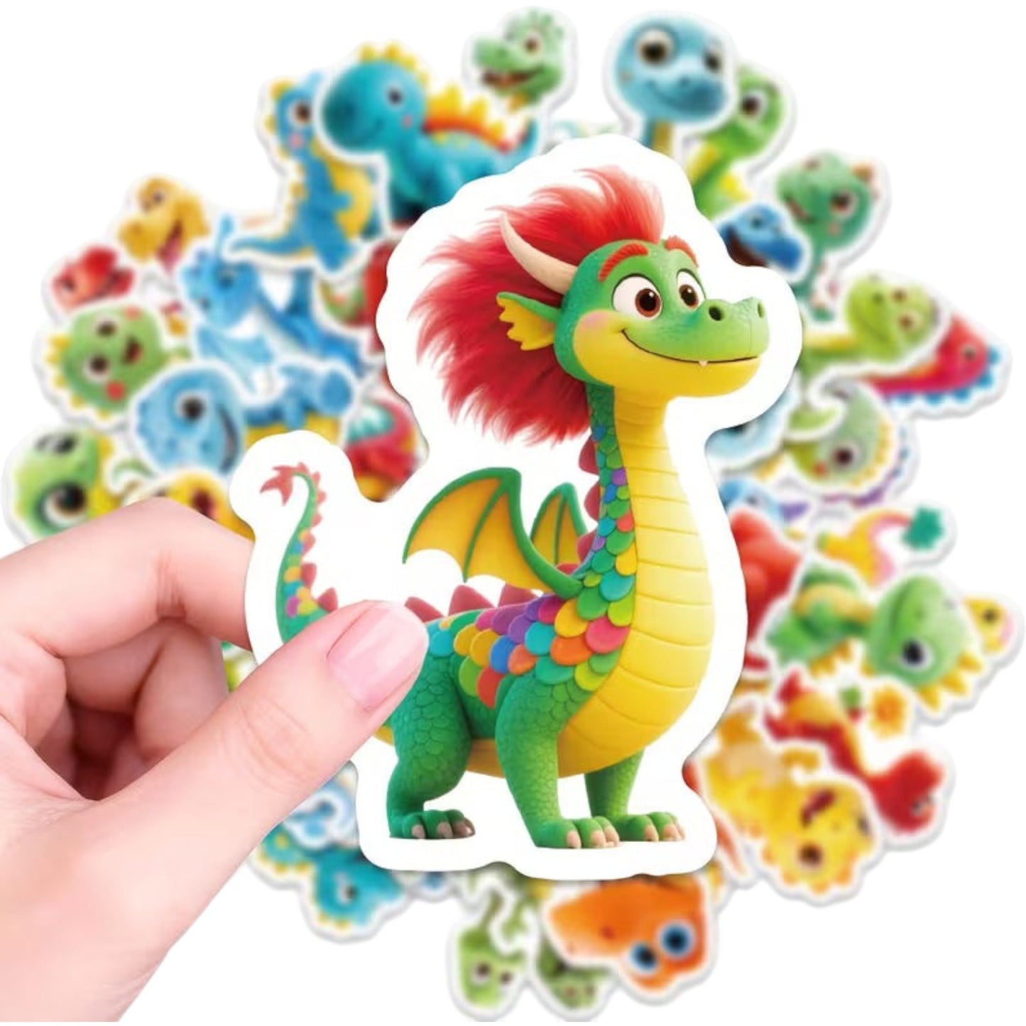 56 Dinosaur Stickers Animals Stickers - Removable, Non-Repetition Patterns 2