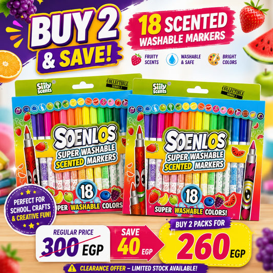 🖍️ 2 Packs Scented Washable Markers