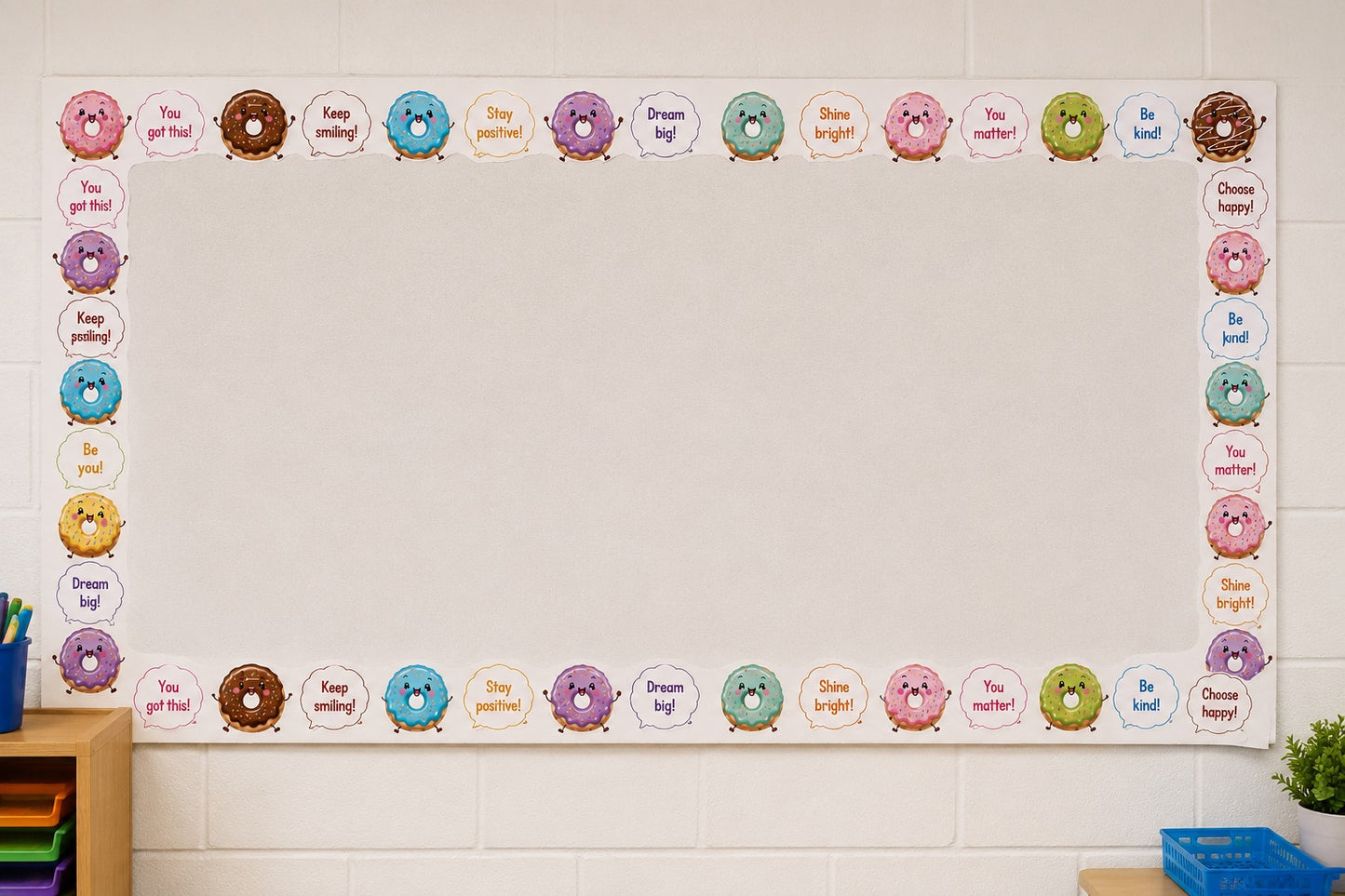 Positive Donut Bulletin Board Border  - Pack of 12  ( 8 m )