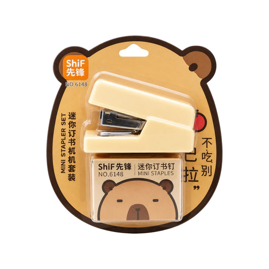 Mini Stapler Bear  With Staples Up To 20 Sheets