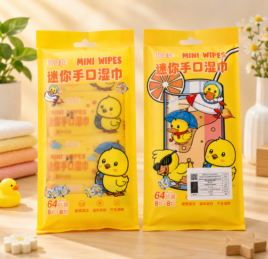 Mini Disposable  Wipes, 8 Pack, Mini Wipes