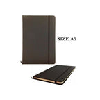 Notebook A5 - Cream Paper - Soft Leather - Black Cover No.5803-22