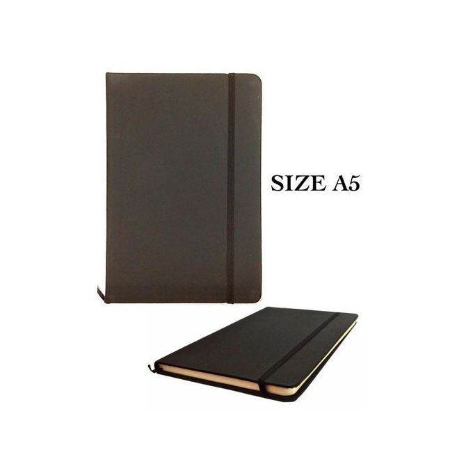 Notebook A5 - Cream Paper - Soft Leather - Black Cover No.5803-22