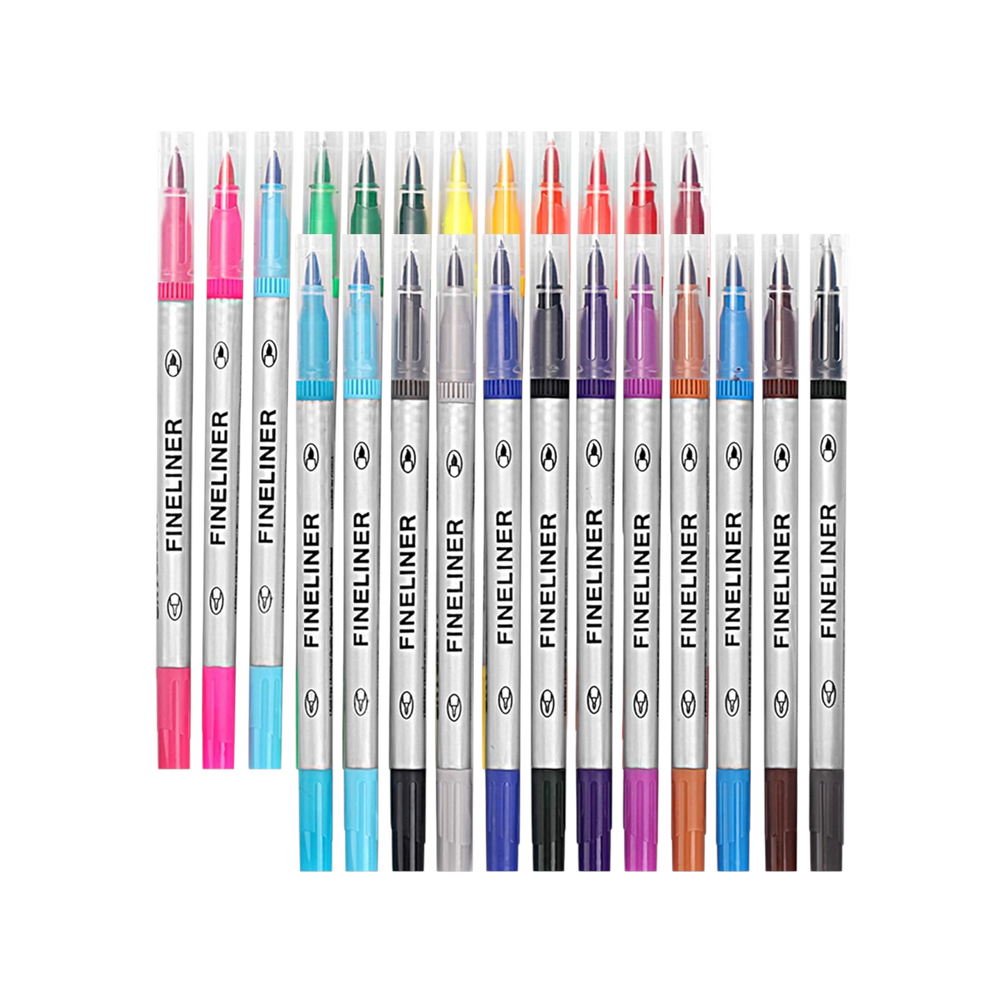 Dual Brush Marker Pens for Coloring, Artist Fine &amp; Brush Tip Marker Set,