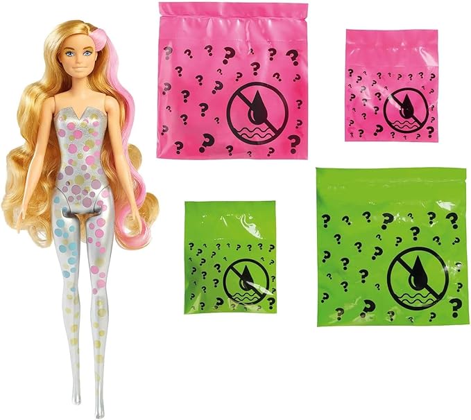 Color Reveal Doll with 7 Surprises  4 Mystery Bags