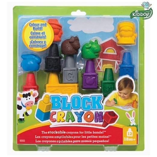 12 Pieces Block Crayons