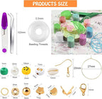 24 Colors 24000 PCS Glass Seed Beads for Jewellery Making,