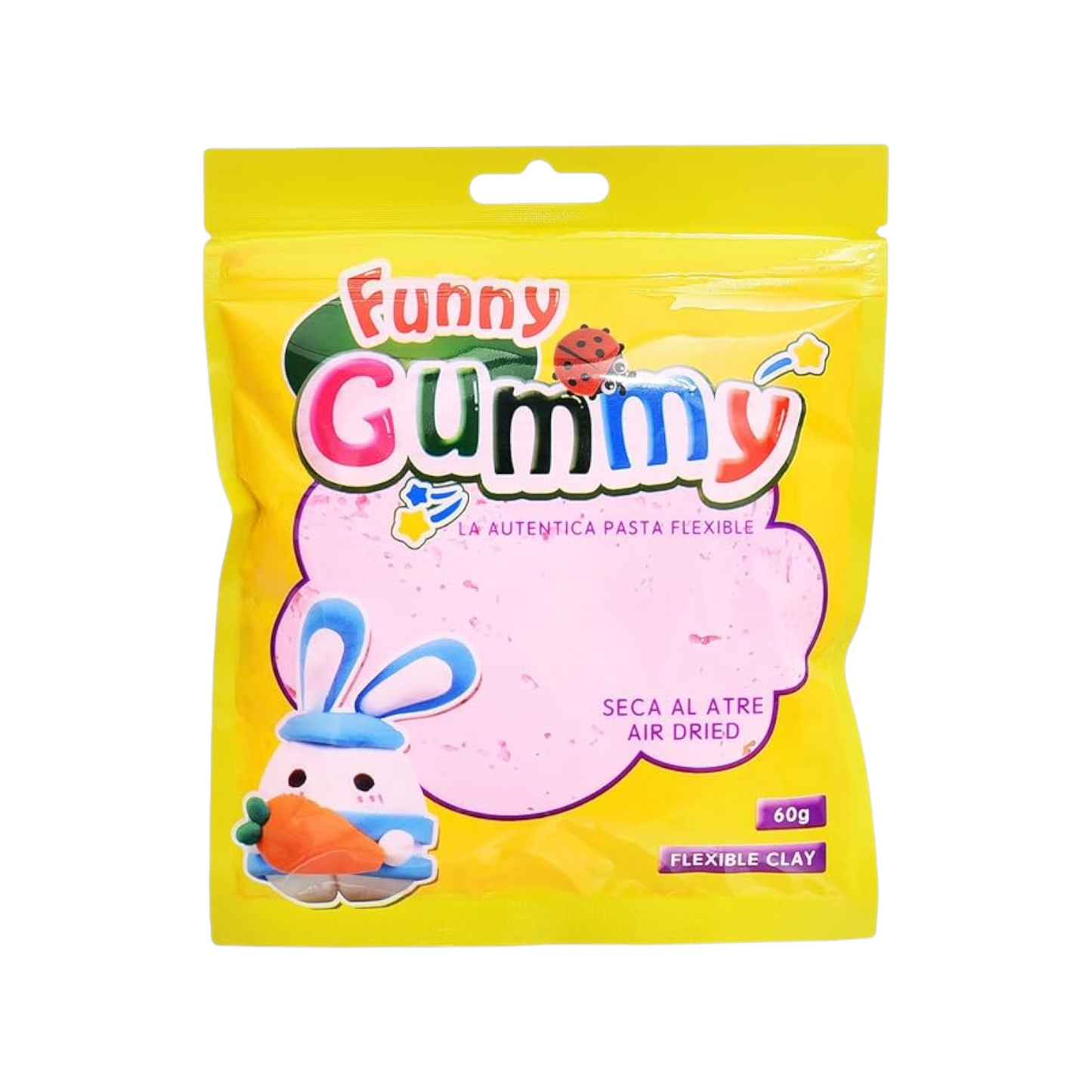 Soft flexible Clay for Playing Moldable 60gm in Resealable Bag