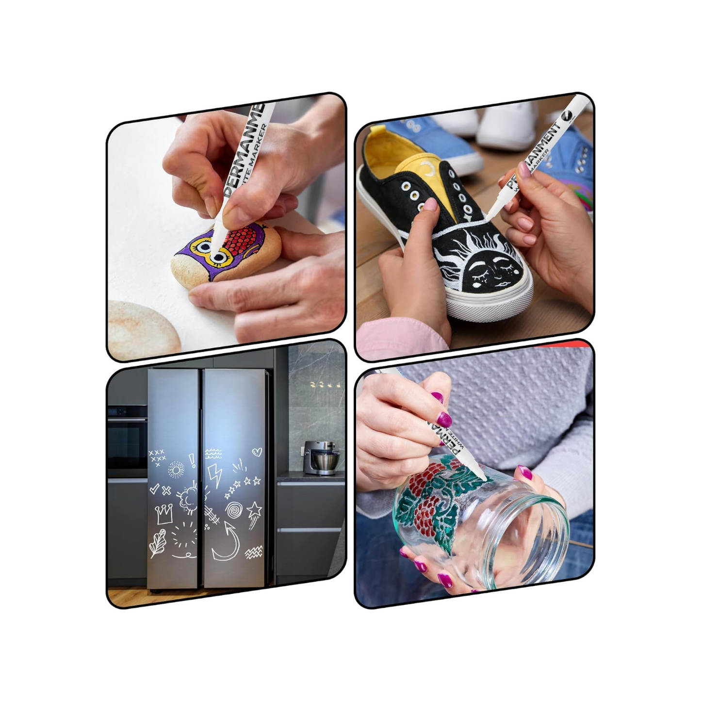 12 Colors Acrylic Markers for Writing and Drawing