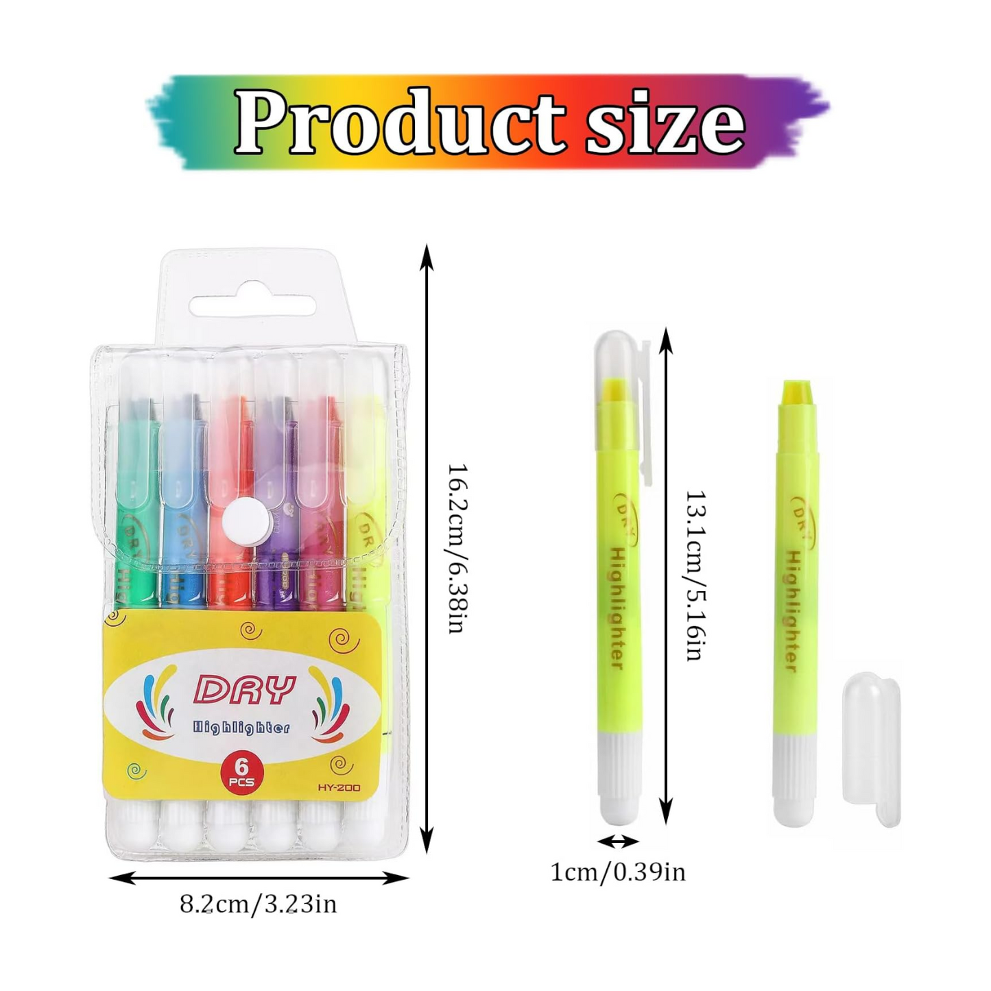 Highlighter Set, Bible Marker Pens in 6 Colors