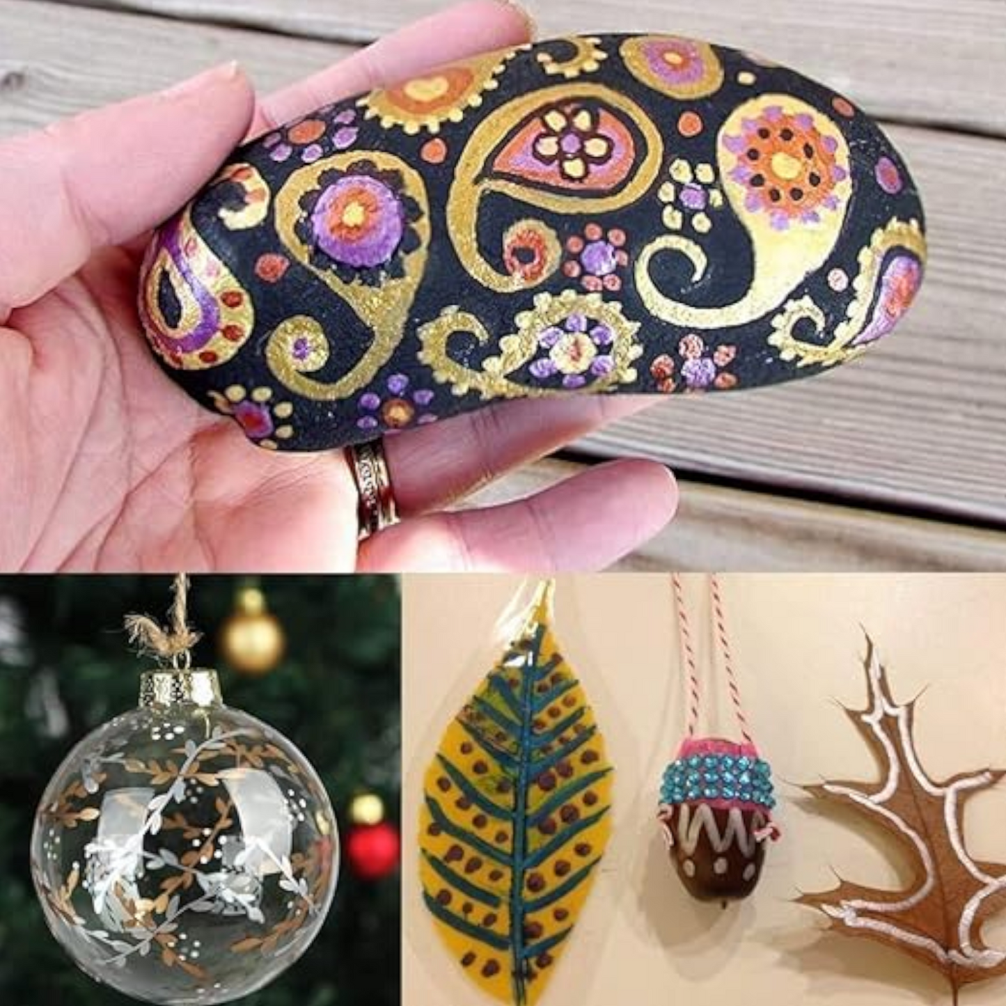 Paint Marker Pens Acrylic Paint Pens Set 10 Colours Metallic