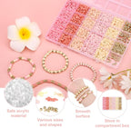 2780pcs Beads Bracelet Making Kit, Spacer Beads with Storage Box