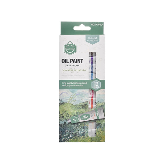 Keep Smiling Oil Paint, 12ml Tubes, 12 Colors - Model 7112O