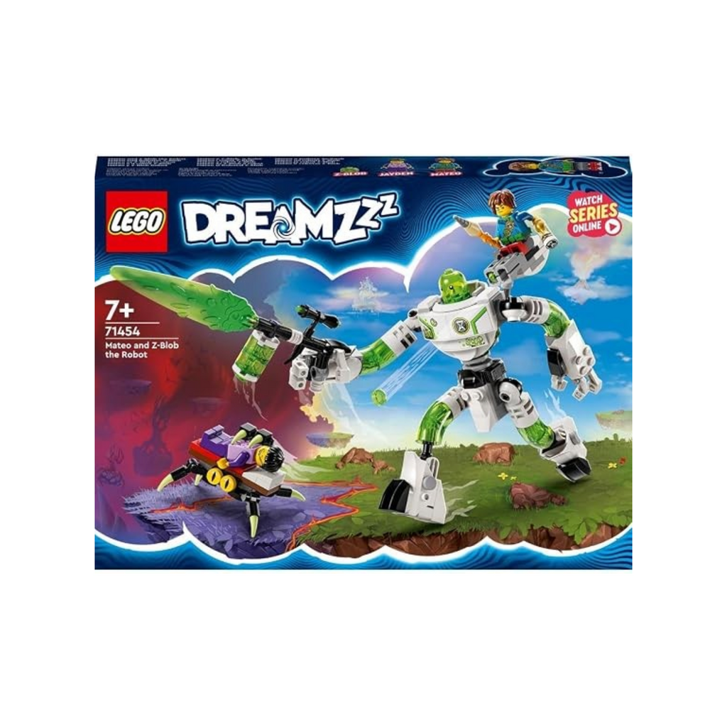 Elite Stationery House LEGO DREAMZzz Mateo and Z-Blob the Robot 71454 building set box featuring articulated robot