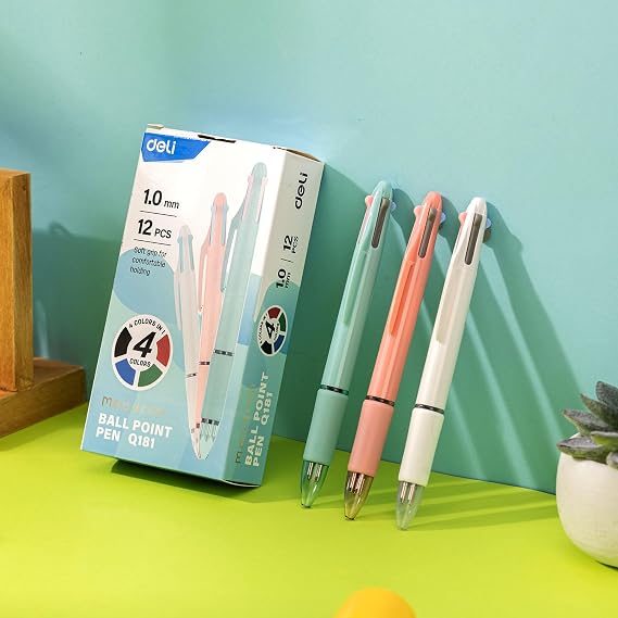 Deli EQ181 Macron 4-in-1 1.0 mm Bullet Tip Ball Point Pen Multicolor - 1 Pen