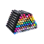 Elite Stationery House 40-piece Deli double-tip sketch marker set with alcohol-based ink in assorted vibrant colours