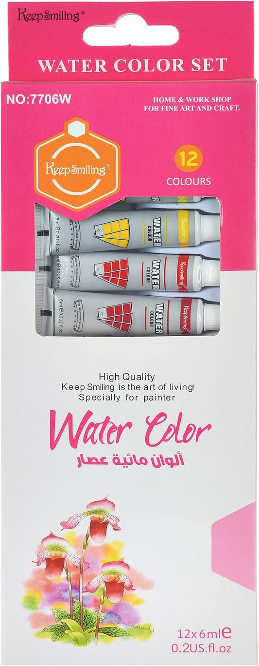 keep smiling Water color set of 12 tubes, 6 mm, hs-88_7706w
