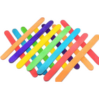 8 Inches Super Jumbo Wood Sticks Rainbow Colored- Art Craft Sticks 50 Pcs