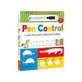 Elite Stationery House wipe-clean pen control book for kids featuring colorful line tracing and pattern exercises.