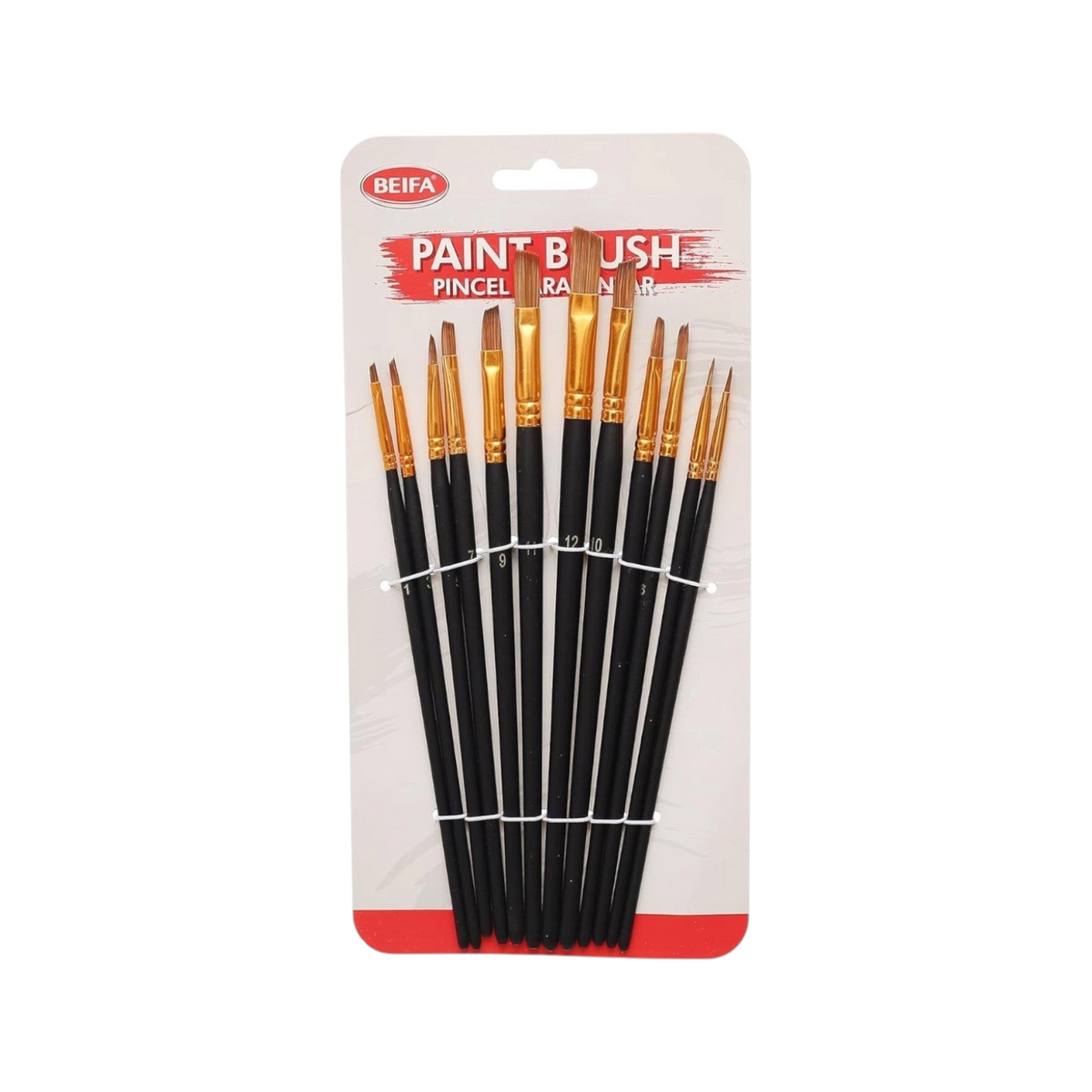 Beifa flat brush set 12 sizes
