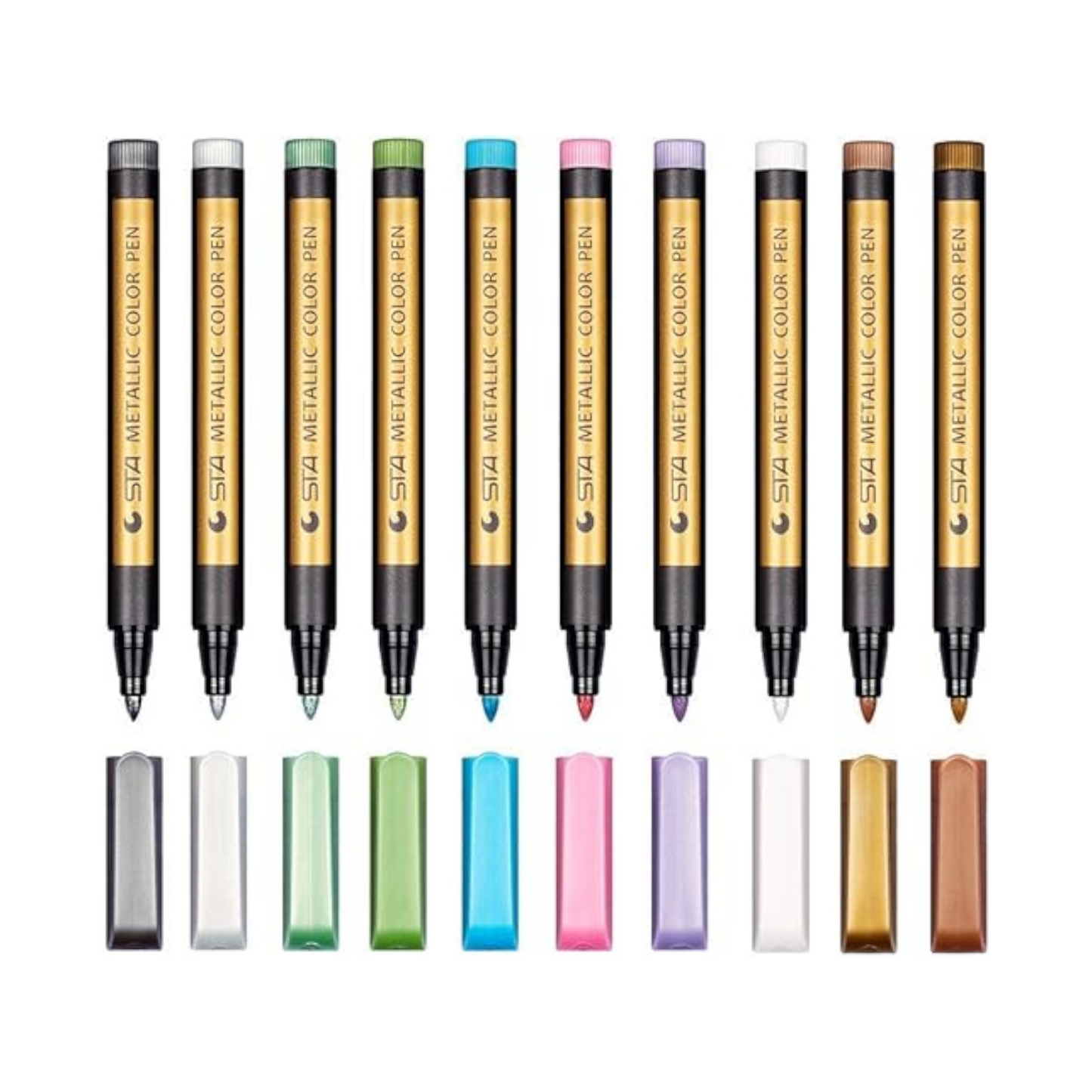 Paint Marker Pens Acrylic Paint Pens Set 10 Colours Metallic