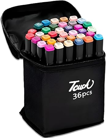 Markers Brush Dual Tip Brush & Chisel Tip Art Marker