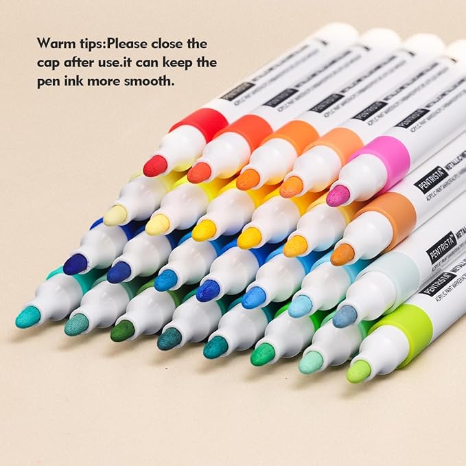 Acrylic Pens for Stones Waterproof, 24 Colours