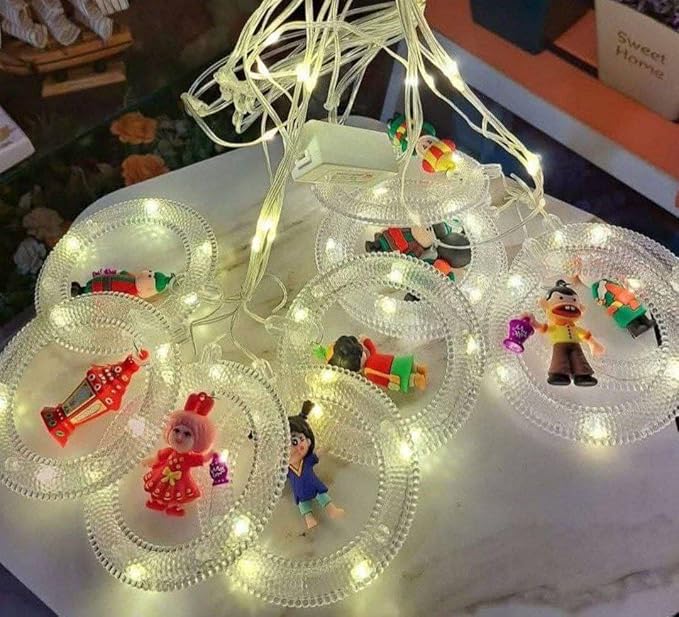 Ramadan Hanging Lights, 3mm of Rings Luminous Warm Light