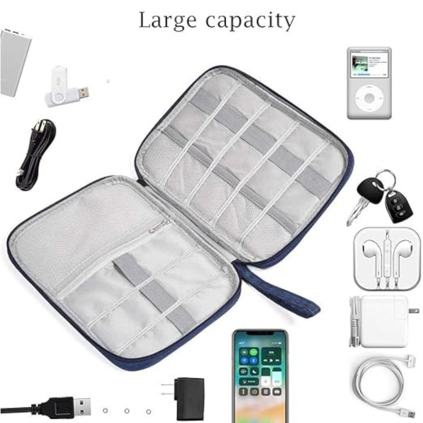 Travel Cable Organizer Bag Portable Cord Organizer Bag for Cable