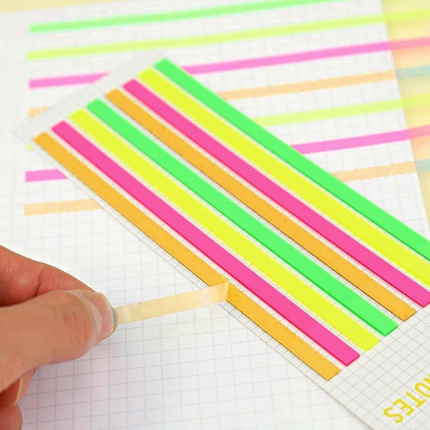 Transparent Long Page, Index Tabs Multicolor, Set Of 160 Sheets