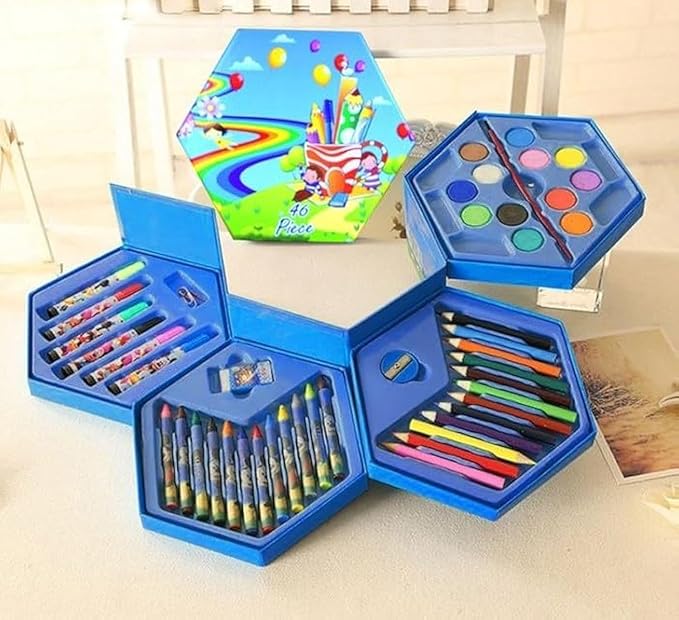 Kids-Toys 46 Piece Art Set, Art Box, Art Set