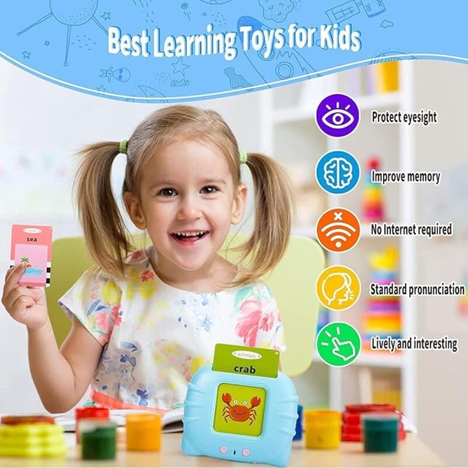 224 Words Talking Flash Card Learning Device for Toddlers USB
