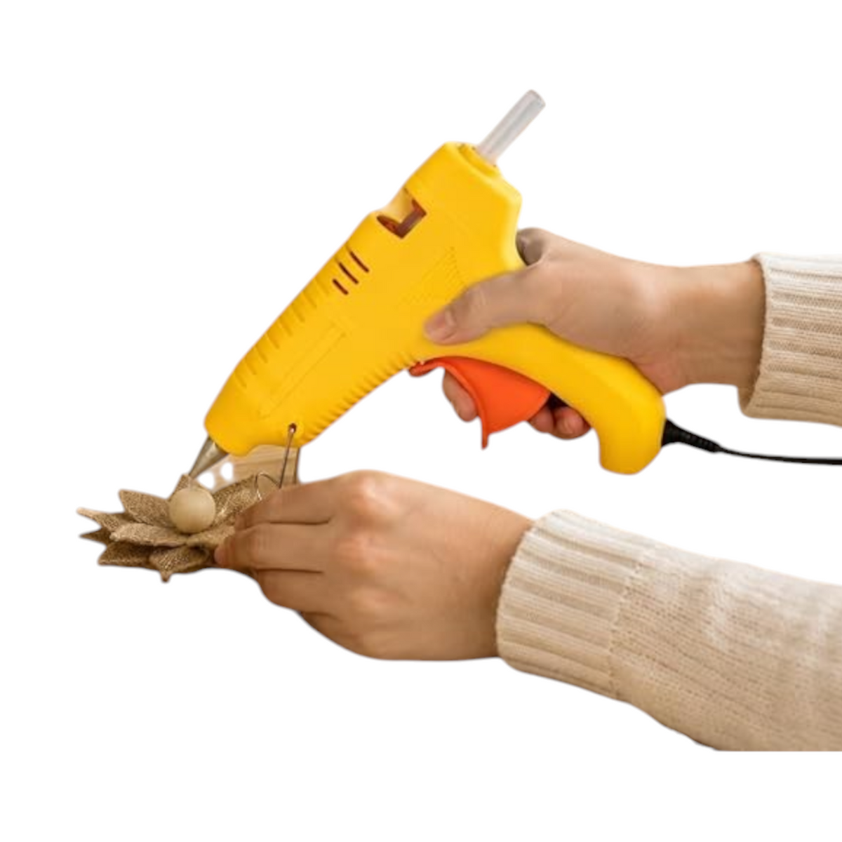 Elite Stationery House GT-10 yellow hot melt glue gun with adjustable 60W/100W power for DIY craft projects