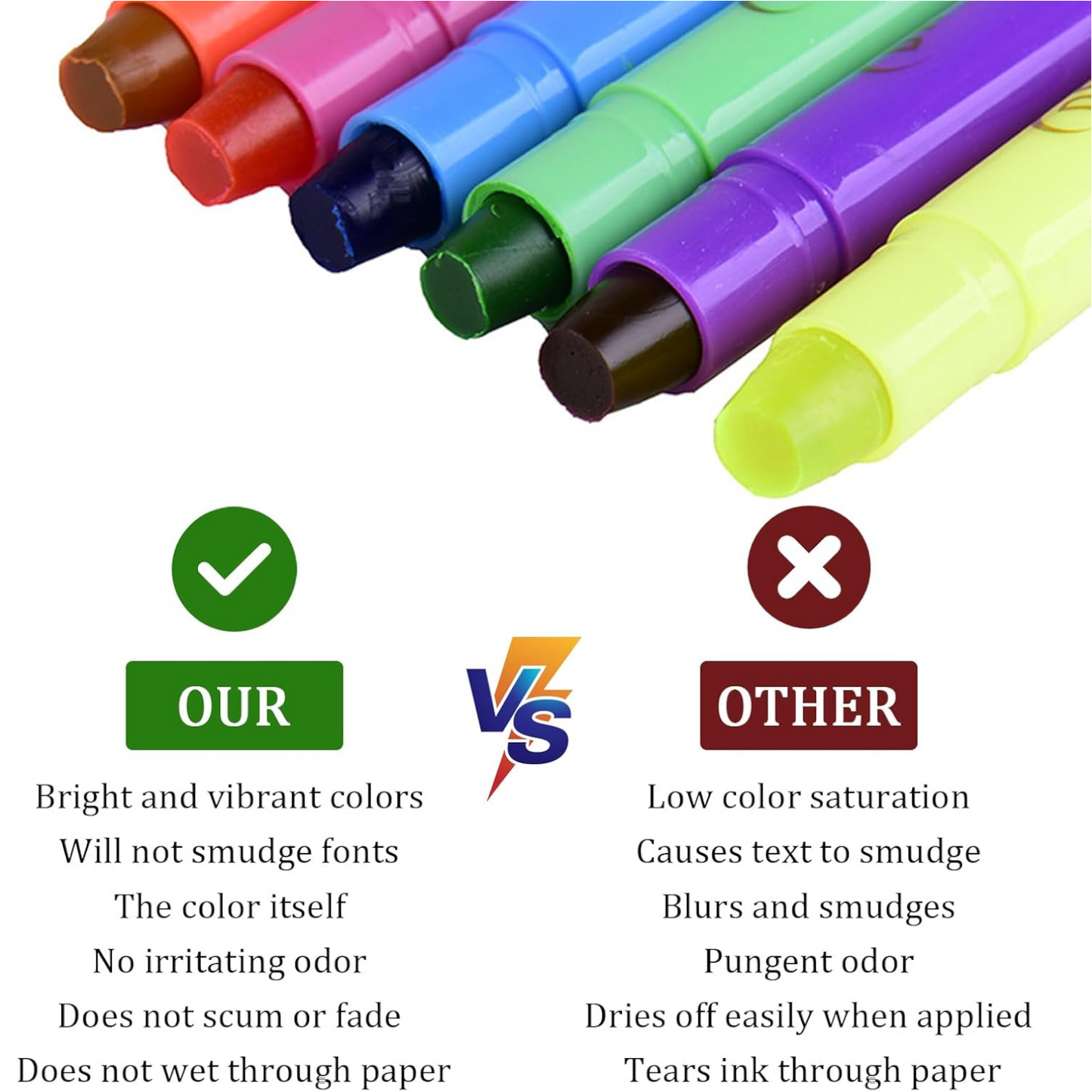 Highlighter Set, Bible Marker Pens in 6 Colors
