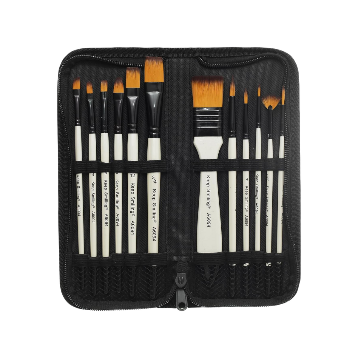 12pcs Professional Artist Paint Brushes Set Bag Pack