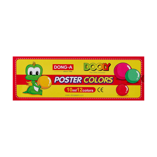 Dong-A Dooly Poster Colors, 10 Ml - Set Of 12
