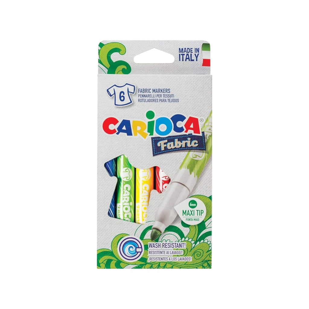 Carioca fabric liner textile t-shirt permanent marker, 6 - 10 - 12 colors