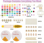 Clay Beads Bracelet Making Kit, 14610pc Set in 56 Colors