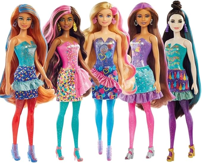 Color Reveal Doll with 7 Surprises  4 Mystery Bags