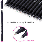Fineliner Color Pen Set 0.4mm 12 & 24 Pens