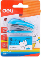 Deli e0253 mini paper stapler- assorted colors