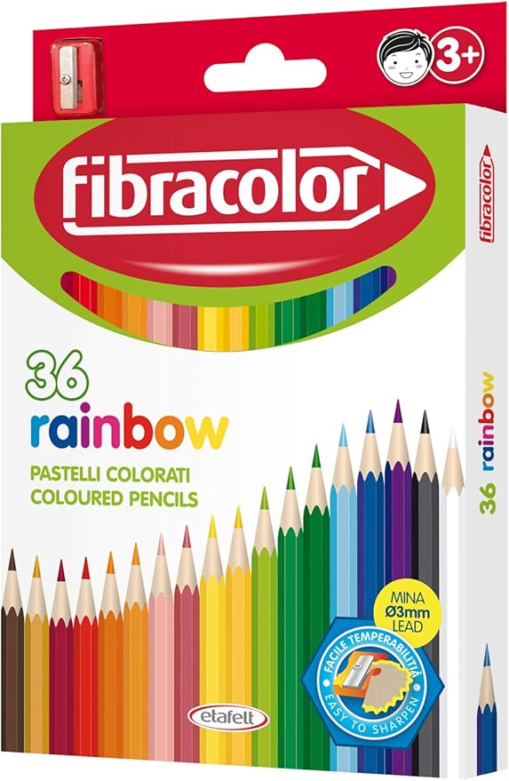 FIBRACOLOR ETAFELT Rainbow Maxi Hexagonal  Pencil