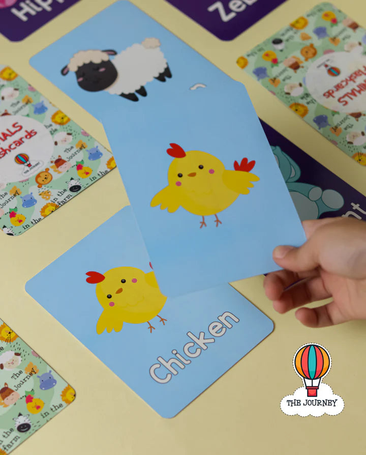 Animal Flashcards Set (4 Languages)