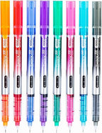 8-Piece Set of 0.5mm Erasable Gel Pens, Rollerball-Shaped, . Deli