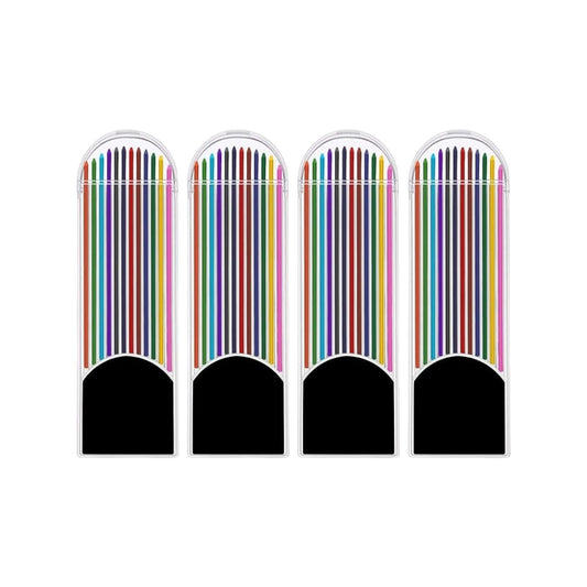 4 Boxes 2.0 X 90Mm Mechanical Pencil Lead 12 Colors Pencil Refill