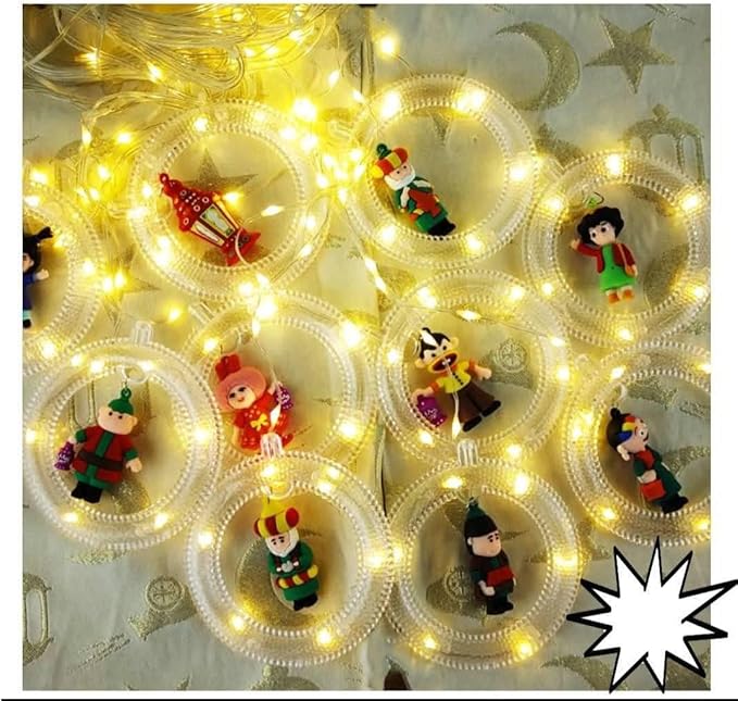 Ramadan Hanging Lights, 3mm of Rings Luminous Warm Light