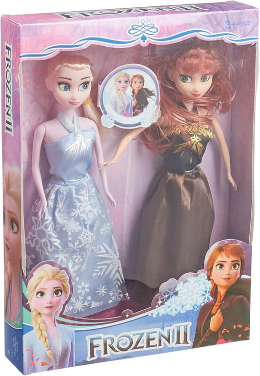 Frozen Doll For Girls, 2 Pieces - Multi Color