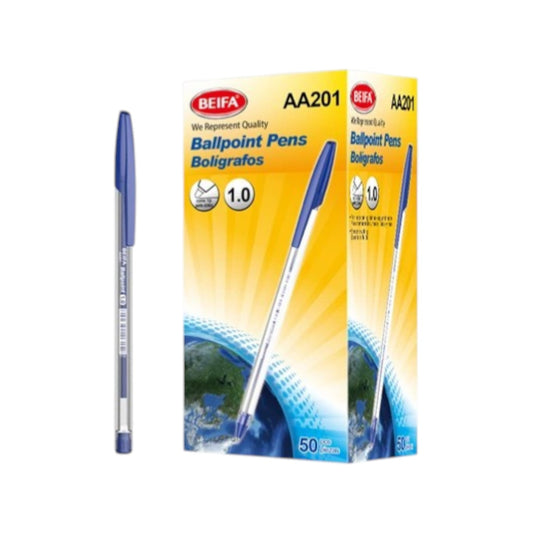 Blue Ballpoint Pen 1.0 mm – Beifa Model AA201-02XE
