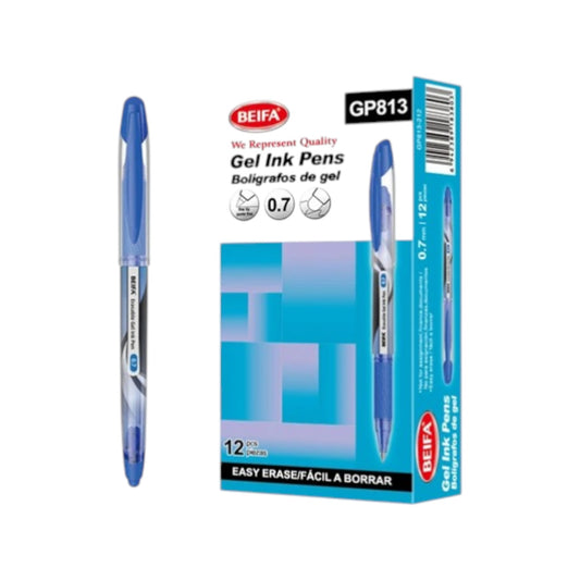 Beifa Blue Gel Pen Fast-Drying 0.7mm – Model GP813-212